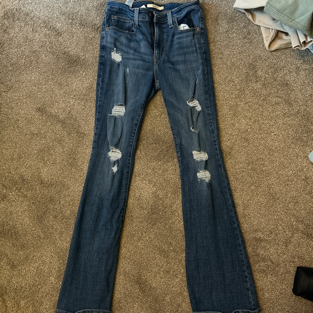 Distressed Flare Jeans